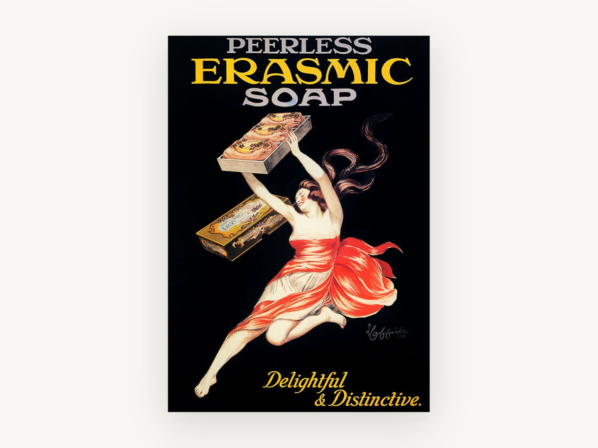 Delightful and Distinctive, vintage canvas wall art print, front view