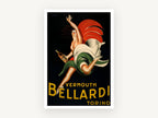 Dancing Bellardi Vermouth, vintage canvas wall art print, front view