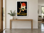 Dancing Bellardi Vermouth vintage canvas print on the wall of a entry hall
