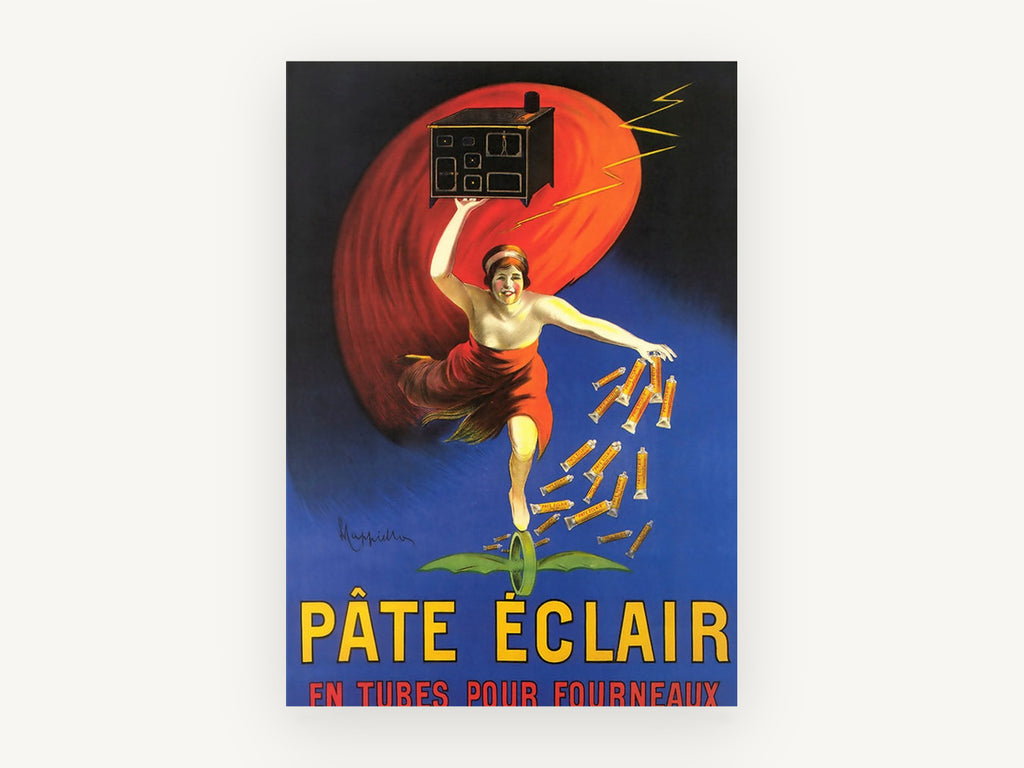 Pâte Éclair Stove Polish, vintage canvas wall art print, front view
