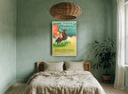 Le Maroc via Marseille vintage canvas print on the wall of a bedroom