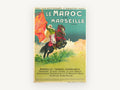 Le Maroc via Marseille, vintage canvas wall art print, front view