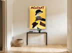 Three Hats Raised vintage canvas print on the wall of a hallway