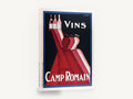 Camp Romain Wine Trio, vintage camp romain wine advertising poster, stretched canvas wall art print ready to hang