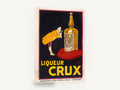 Crux Under the Glass, vintage liqueur crux cognac poster, stretched canvas wall art print ready to hang
