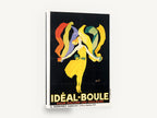 Dancing in Ribbons, vintage french dye advertising poster, stretched canvas wall art print ready to hang