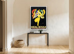 Dancing in Ribbons vintage canvas print on the wall of a hallway