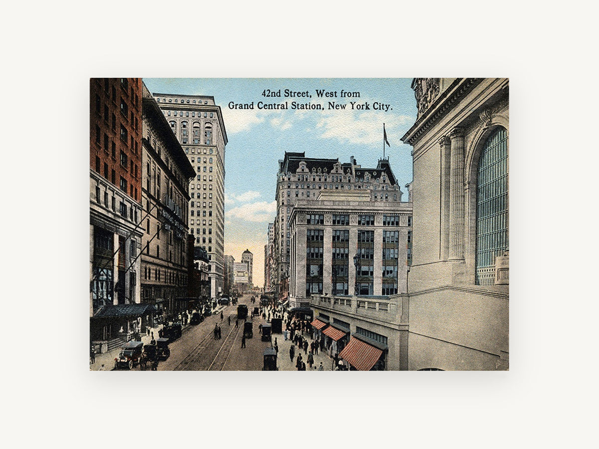 42nd Street, vintage canvas wall art print, front view