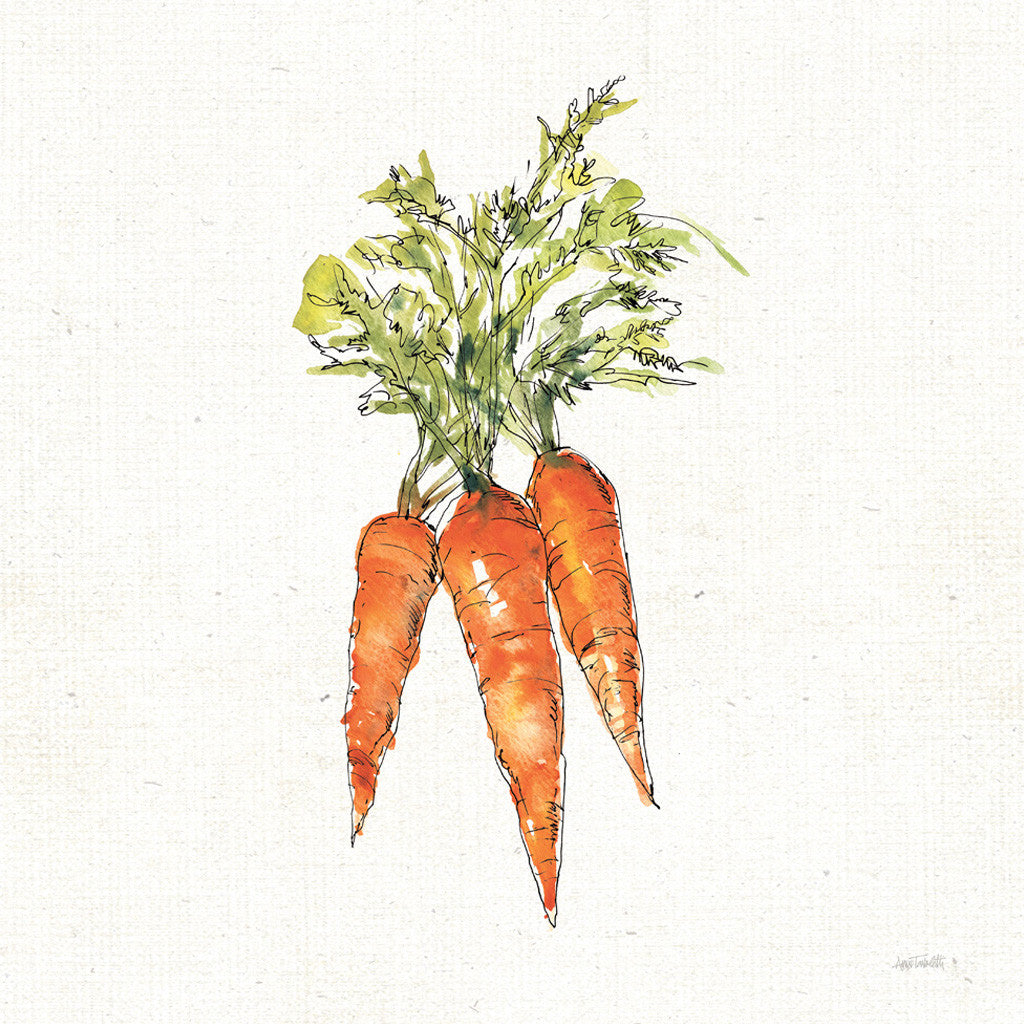 Veggie Market Carrots V Wall Art Print