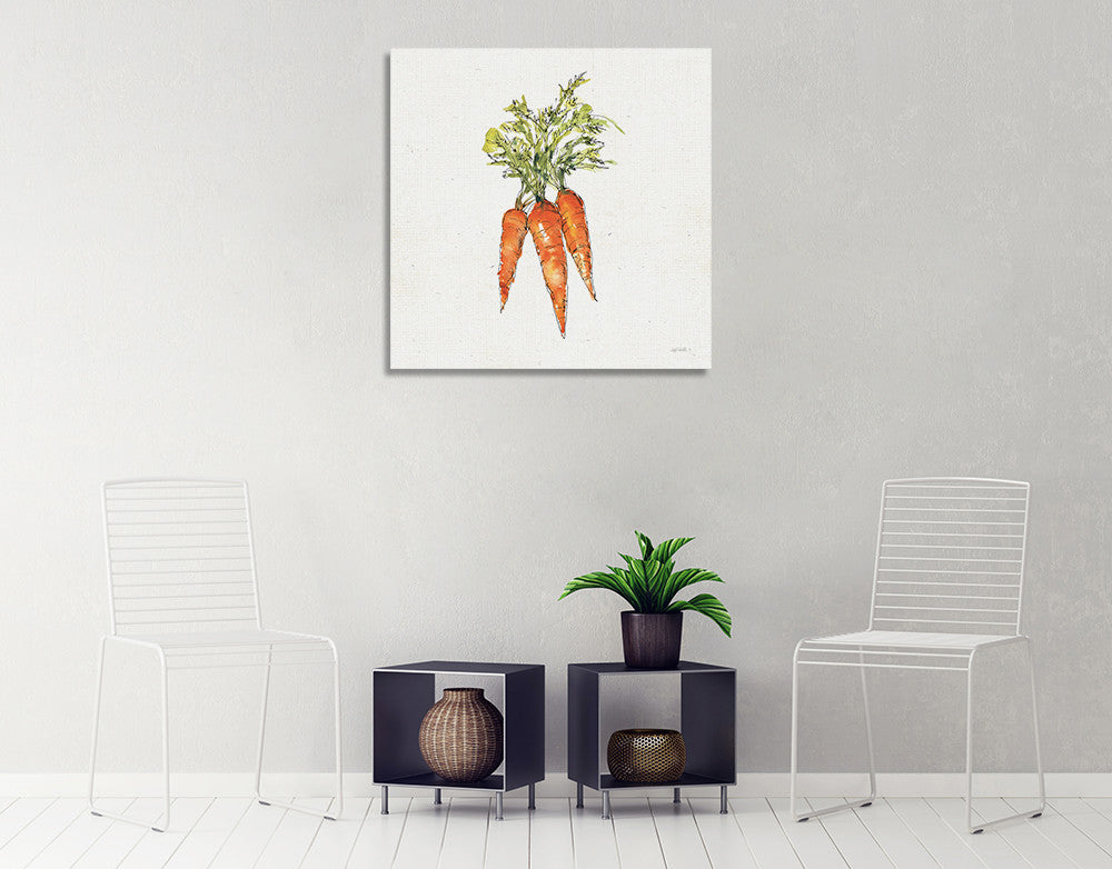 Veggie Market Carrots V Wall Art Print on the wall