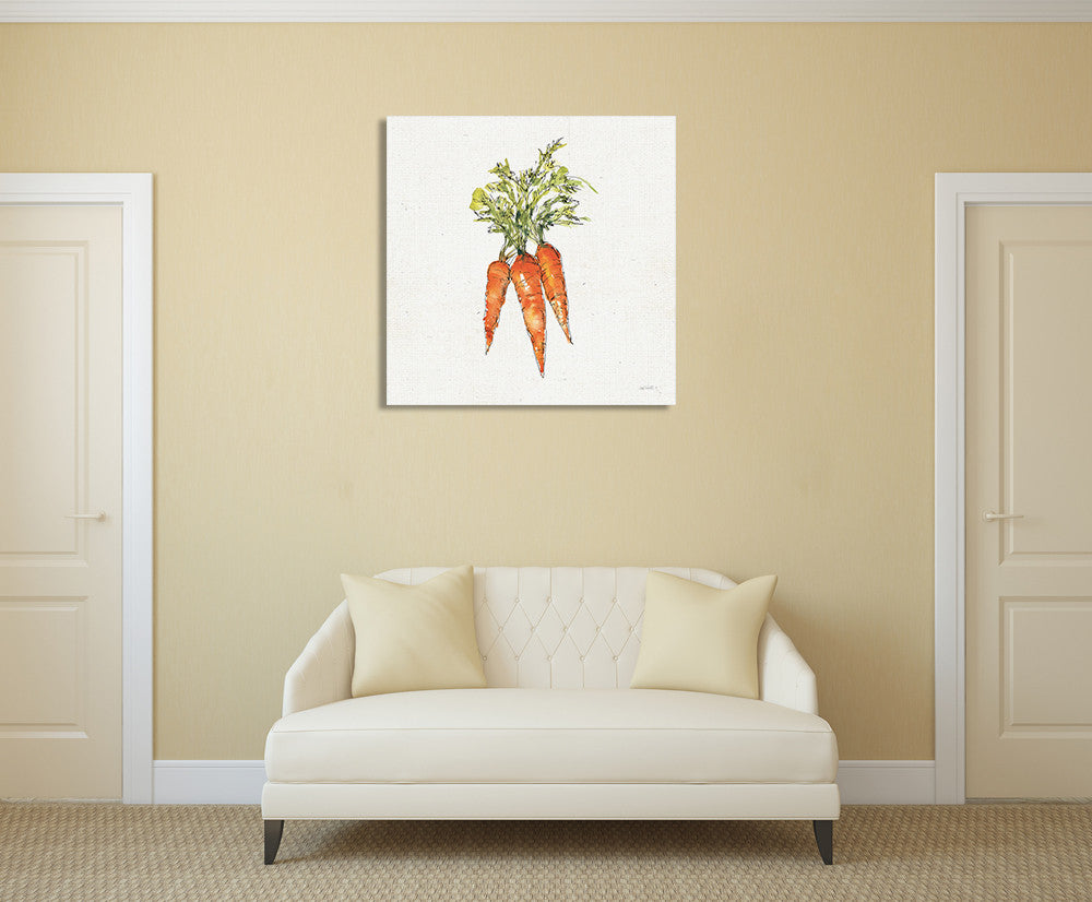 Veggie Market Carrots V Wall Art Print on the wall