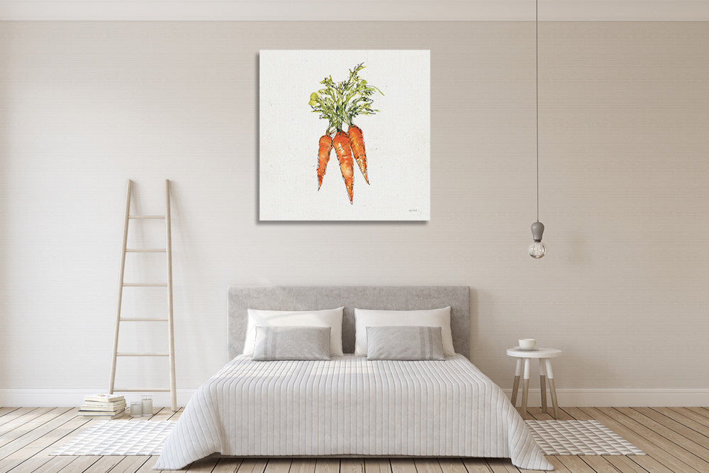 Veggie Market Carrots V Wall Art Print on the wall