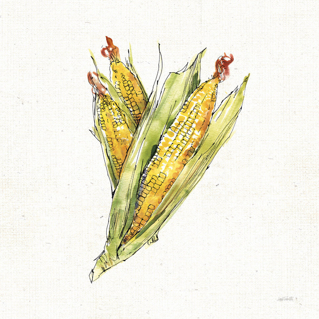 Veggie Market Corn III Wall Art Print