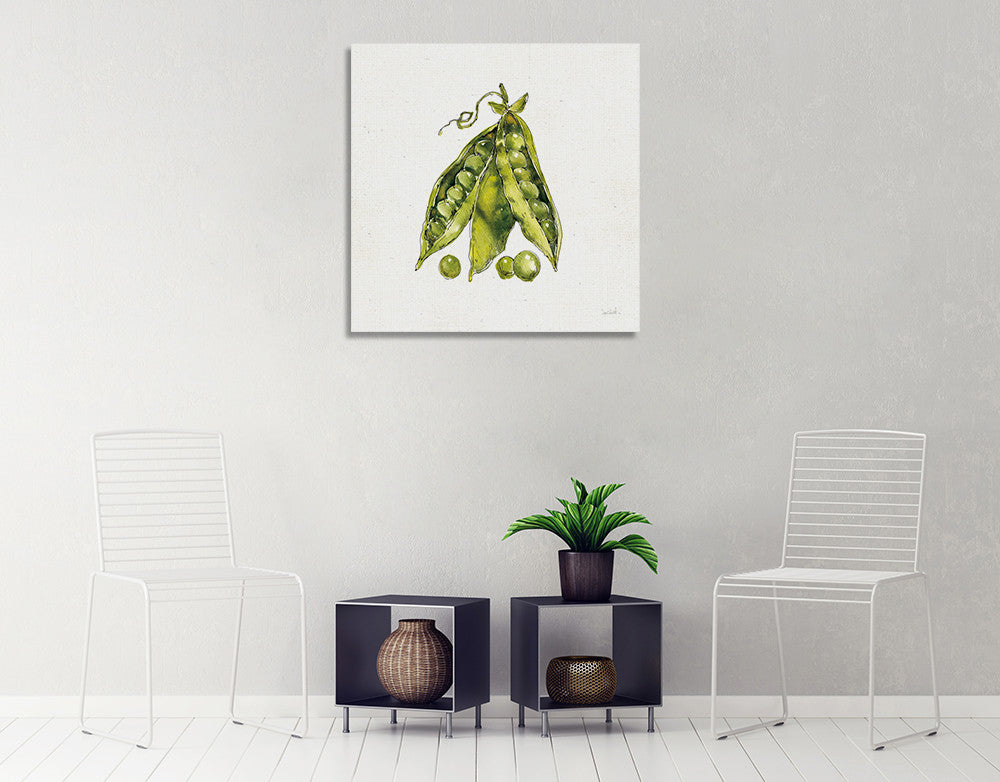 Veggie Market Peas IV Wall Art Print on the wall