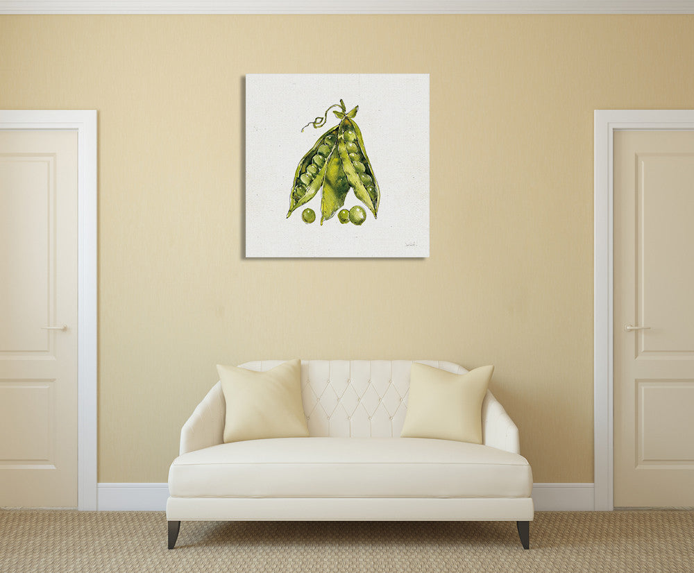 Veggie Market Peas IV Wall Art Print on the wall
