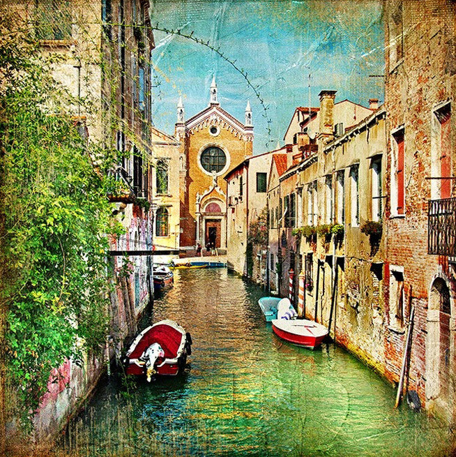 Venice Canal Wall Art Print