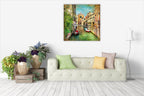 Venice Canal Wall Art Print on the wall