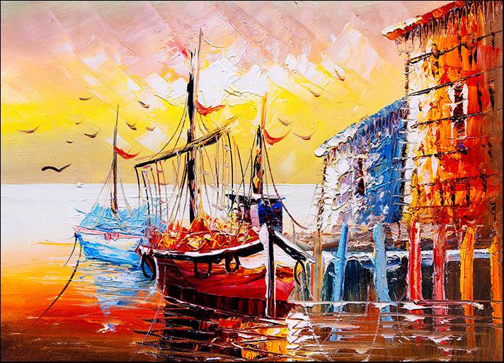 Venice Italy Boats Wall Art Print
