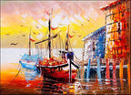 Venice Italy Boats Wall Art Print