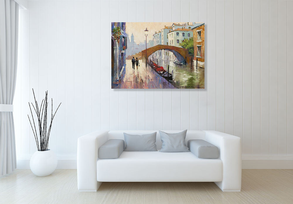 Venice Twilight Wall Art Print on the wall