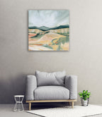 Vermillion Landscape II Wall Art Print on the wall