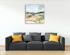 Vermillion Landscape II Wall Art Print on the wall
