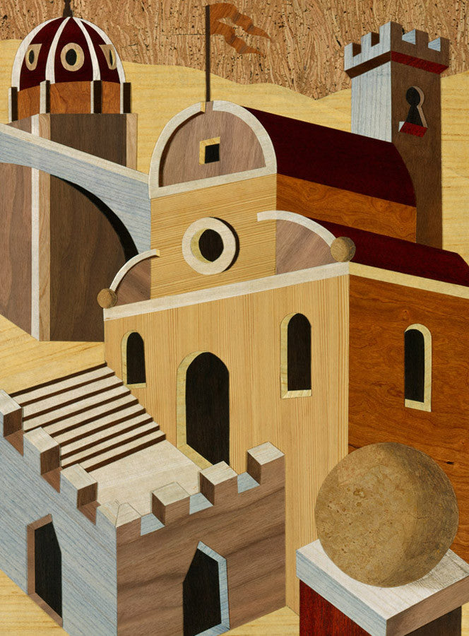 Village Scenery I Wall Art Print
