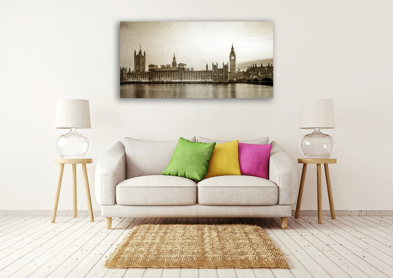 Vintage Big Ben Wall Art Print on the wall