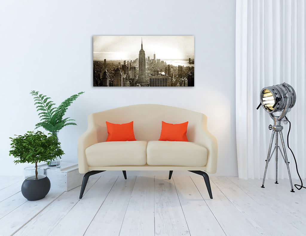 Vintage New York City Wall Art Print on the wall