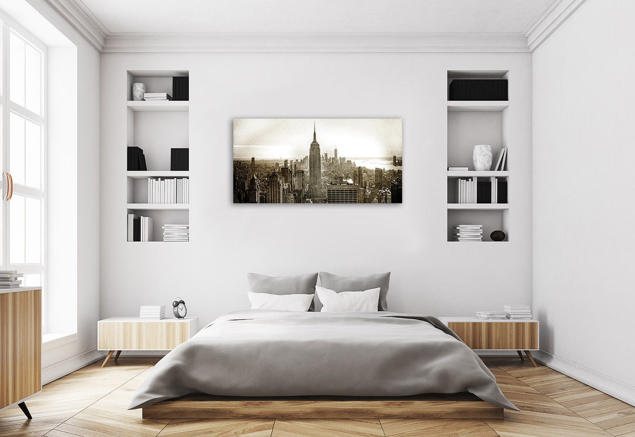 Vintage New York City Wall Art Print on the wall