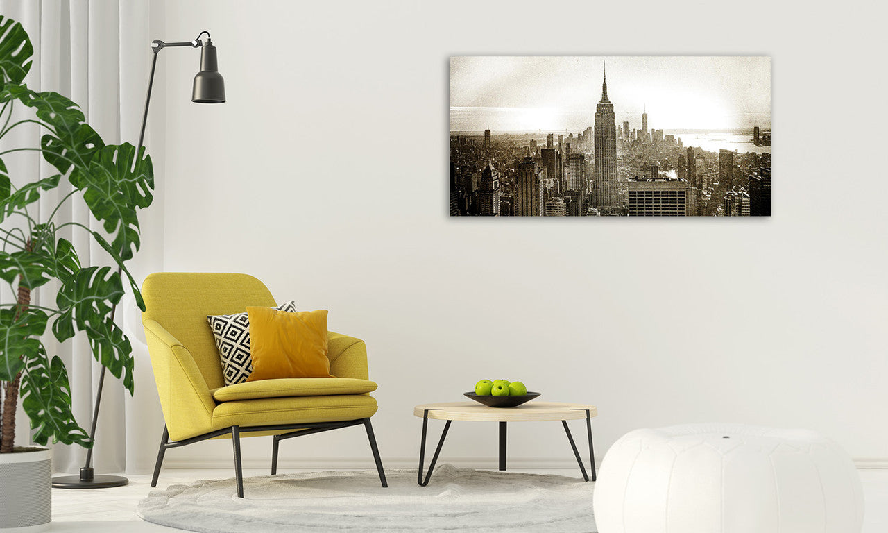 Vintage New York City Wall Art Print on the wall