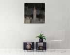 Vintage New York in Black I Wall Art Print on the wall