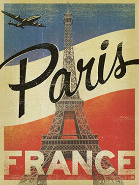 Vintage Paris Eiffel Tower Wall Art Print