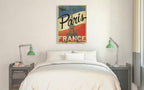 Vintage Paris Eiffel Tower Wall Art Print on the wall