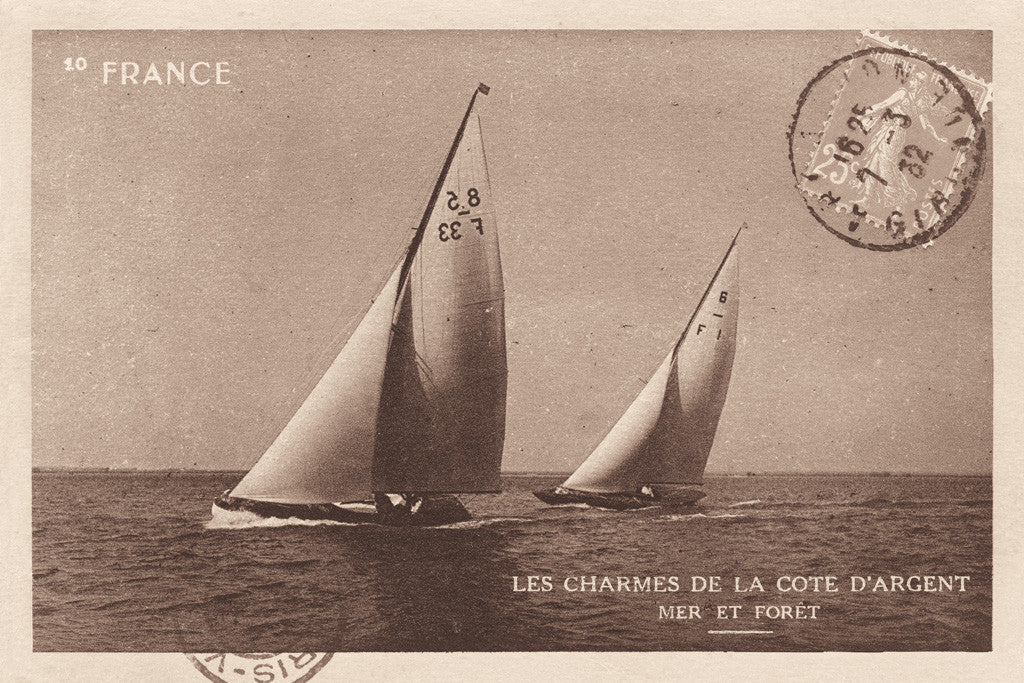 Vintage Sailing I Wall Art Print