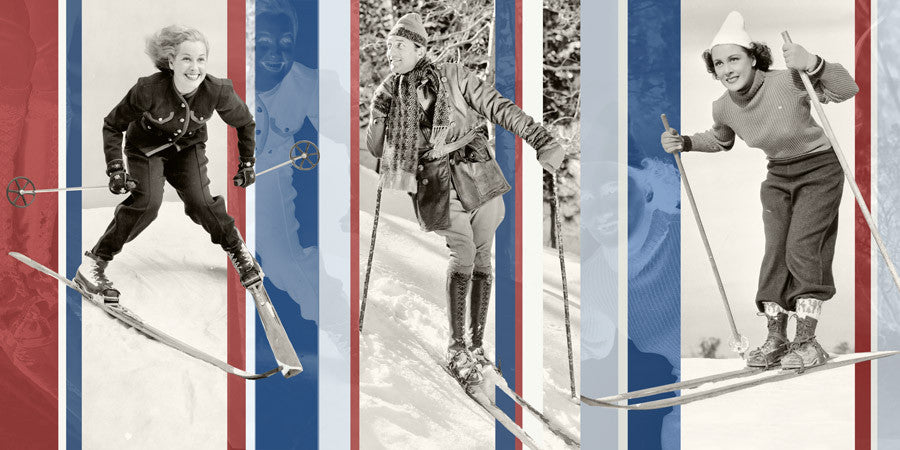 Vintage Skiing Wall Art Print