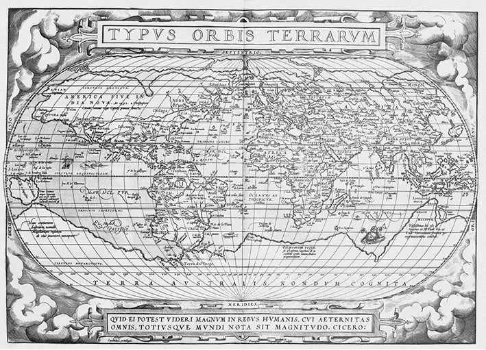 Vintage World Map Wall Art Print