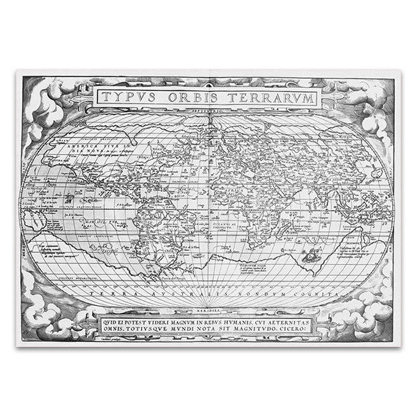 Vintage World Map Wall Art Print