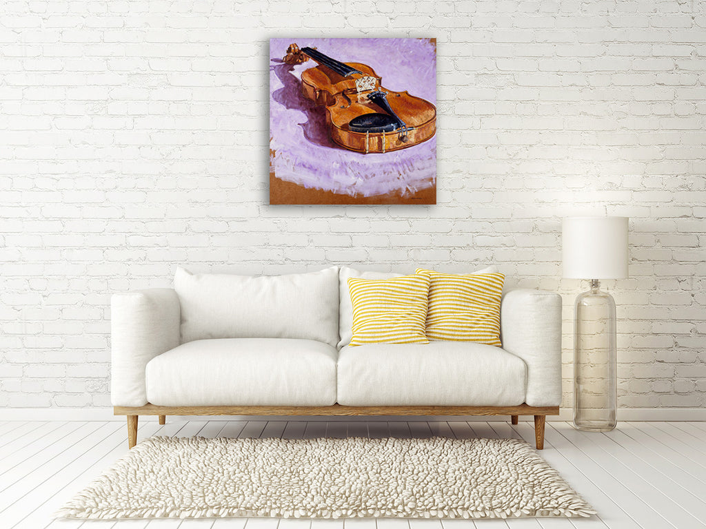 Violin Wall Art Print on the wall