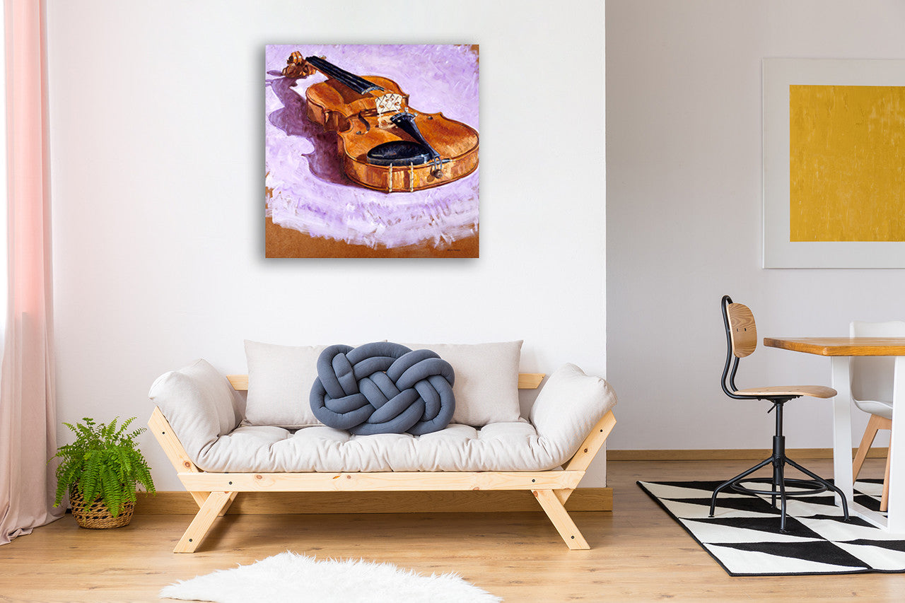 Violin Wall Art Print on the wall