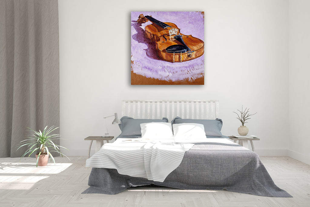 Violin Wall Art Print on the wall