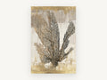 Gilded Sea Fan, coastal canvas wall art print, front view