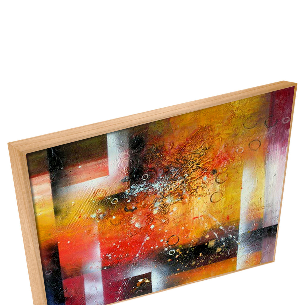 Enigma | Yellow Abstract Art Oil Painting Art Canvas for Hallways