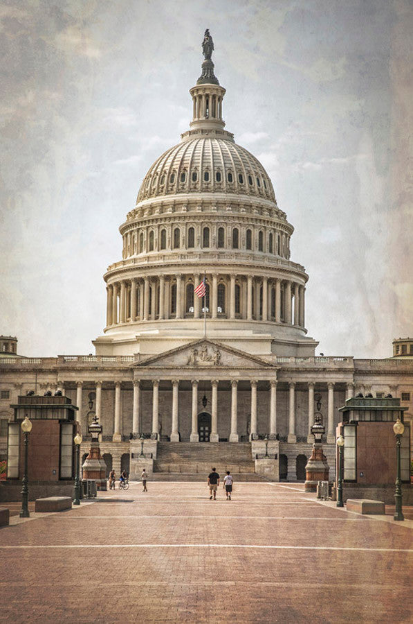 Washington DC Vintage Capitol Wall Art Print