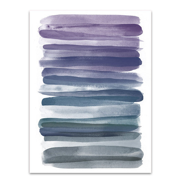 Watercolor Stripes B Wall Art Print