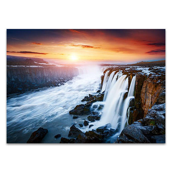 Waterfall Vatnajokull National Park Wall Print
