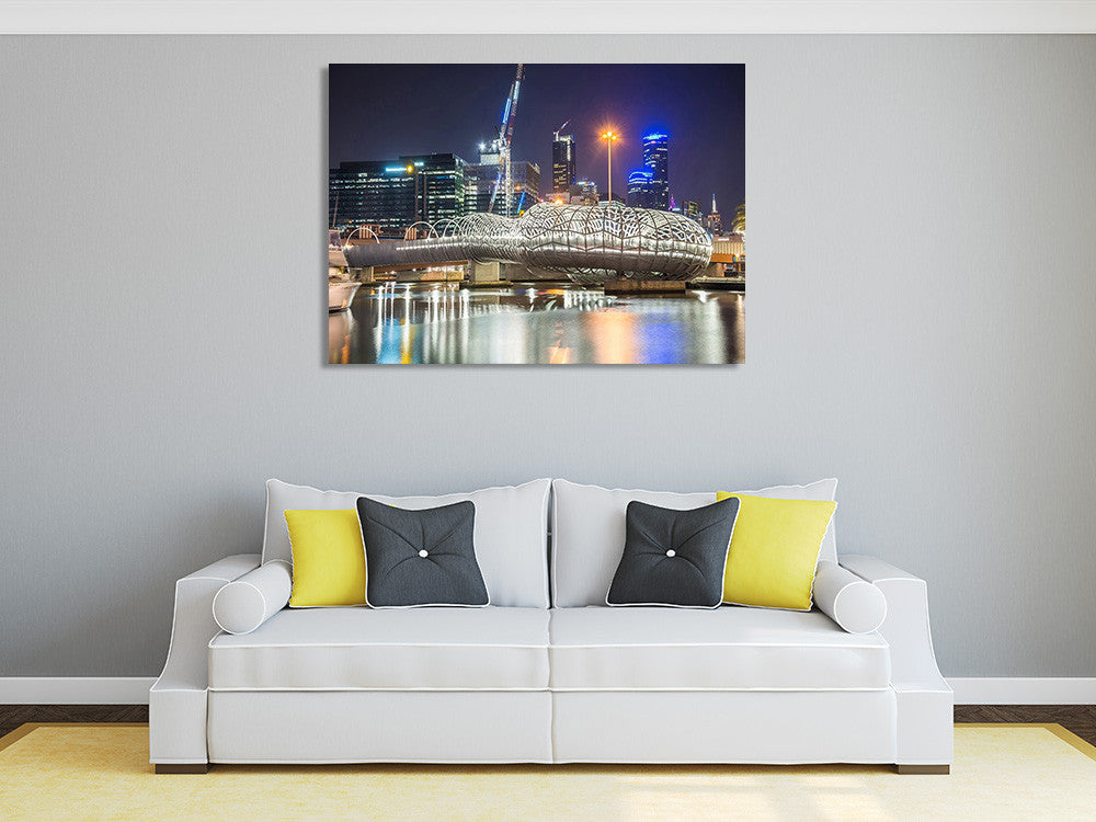 Webb Bridge at Melbourne Wall Art Print on the wall