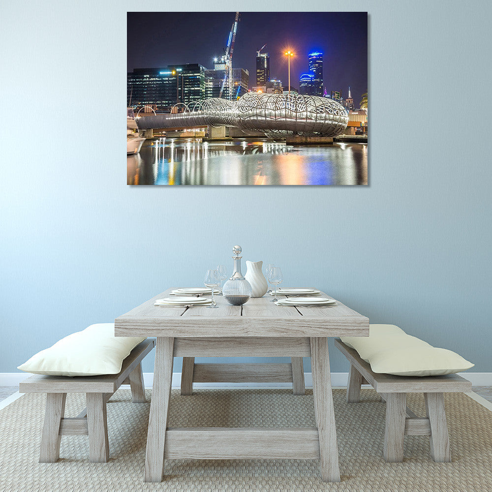 Webb Bridge at Melbourne Wall Art Print on the wall