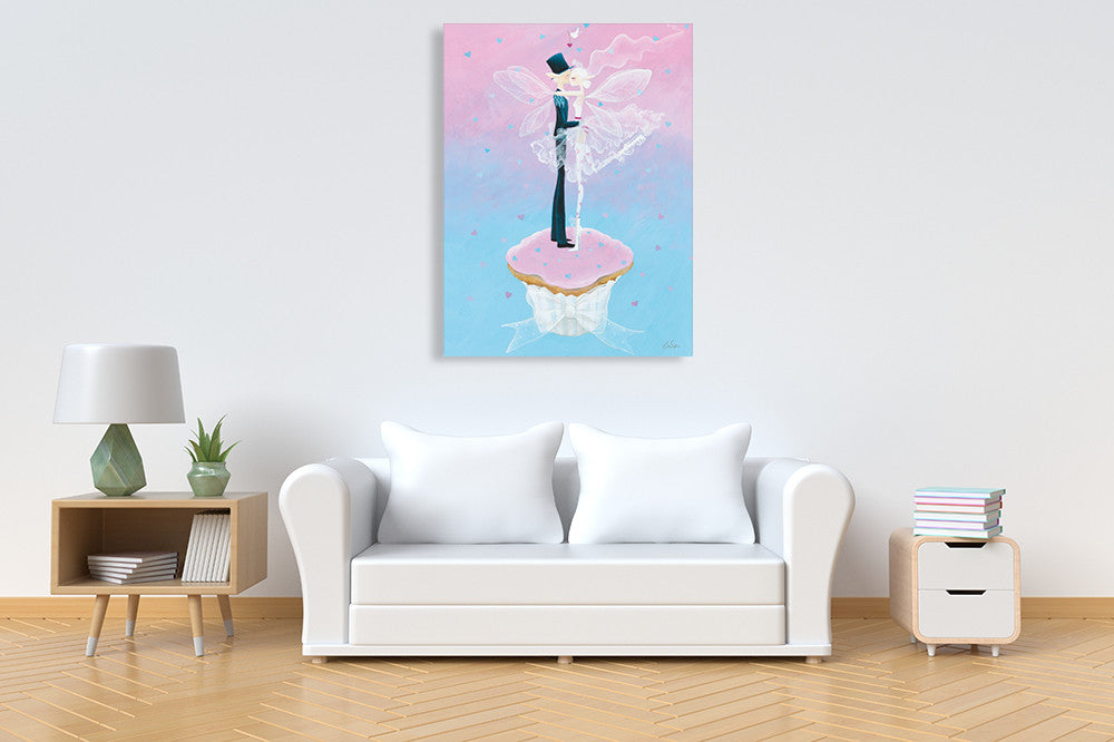 Wedding Day Wall Art Print on the wall