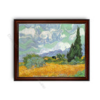 Wheatfield with Cypresses Dark Brown with Gold Inner